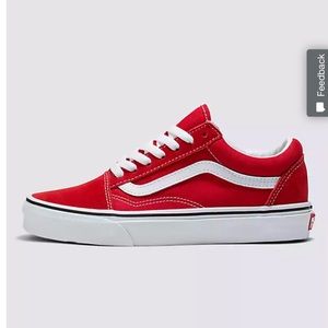 Like new! Vans Old Skool Shoe - Red - Women’s size 7